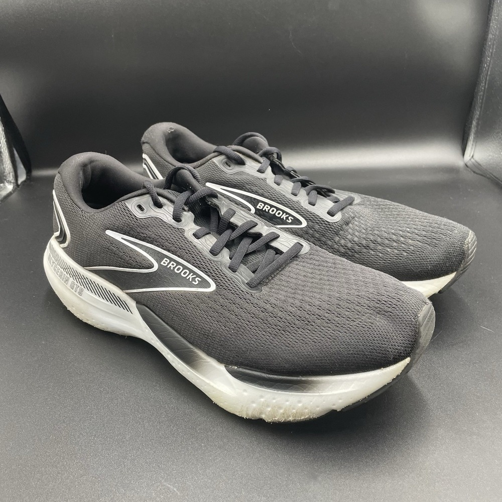 Brooks Glycerin GTS 21 Mens Sz 11.5 Black White Athletic Running Shoes Sneakers
